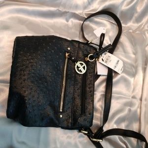 Giani Bernini Embossed Faux Ostrich Crossbody